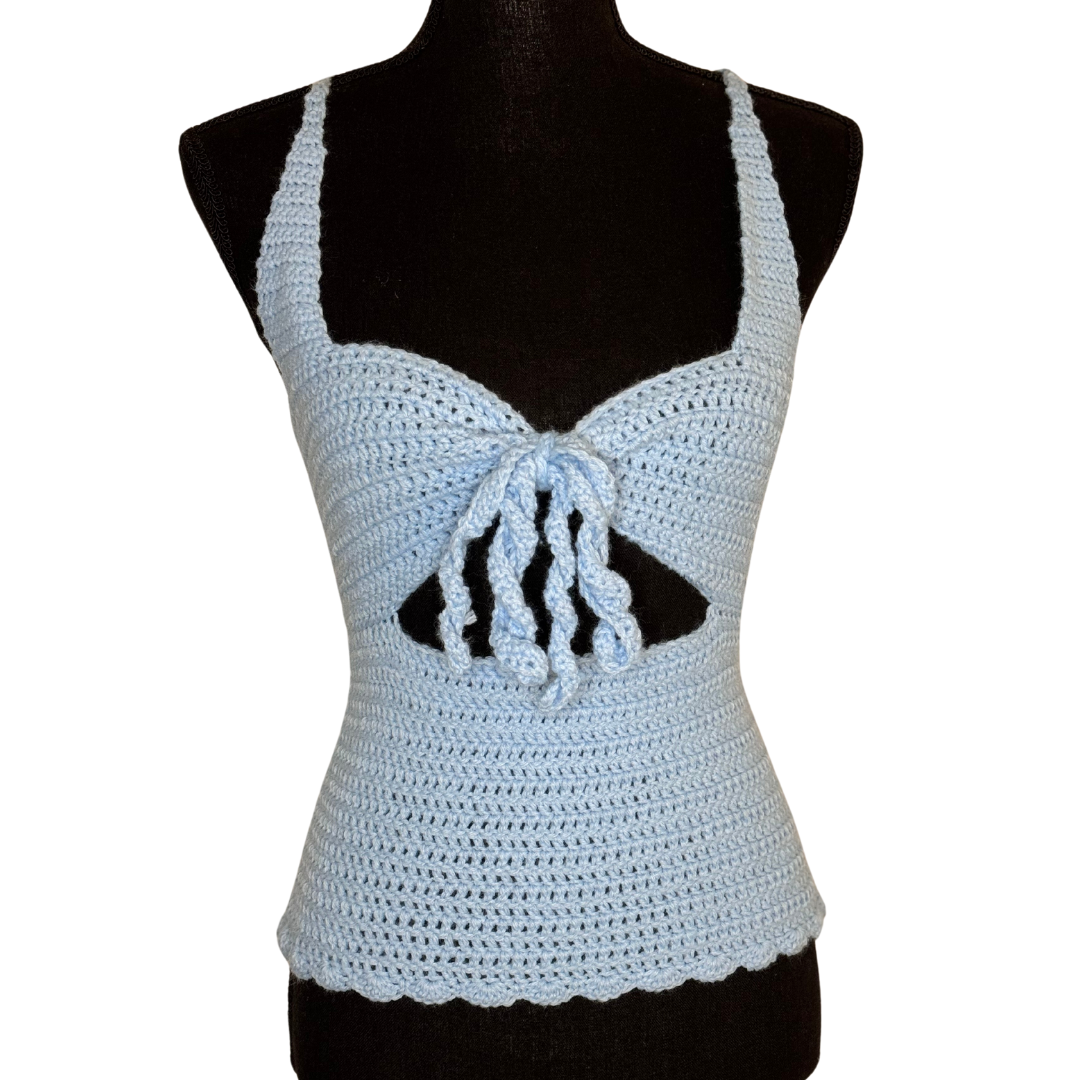 Baby Blue Criss Cross Halter