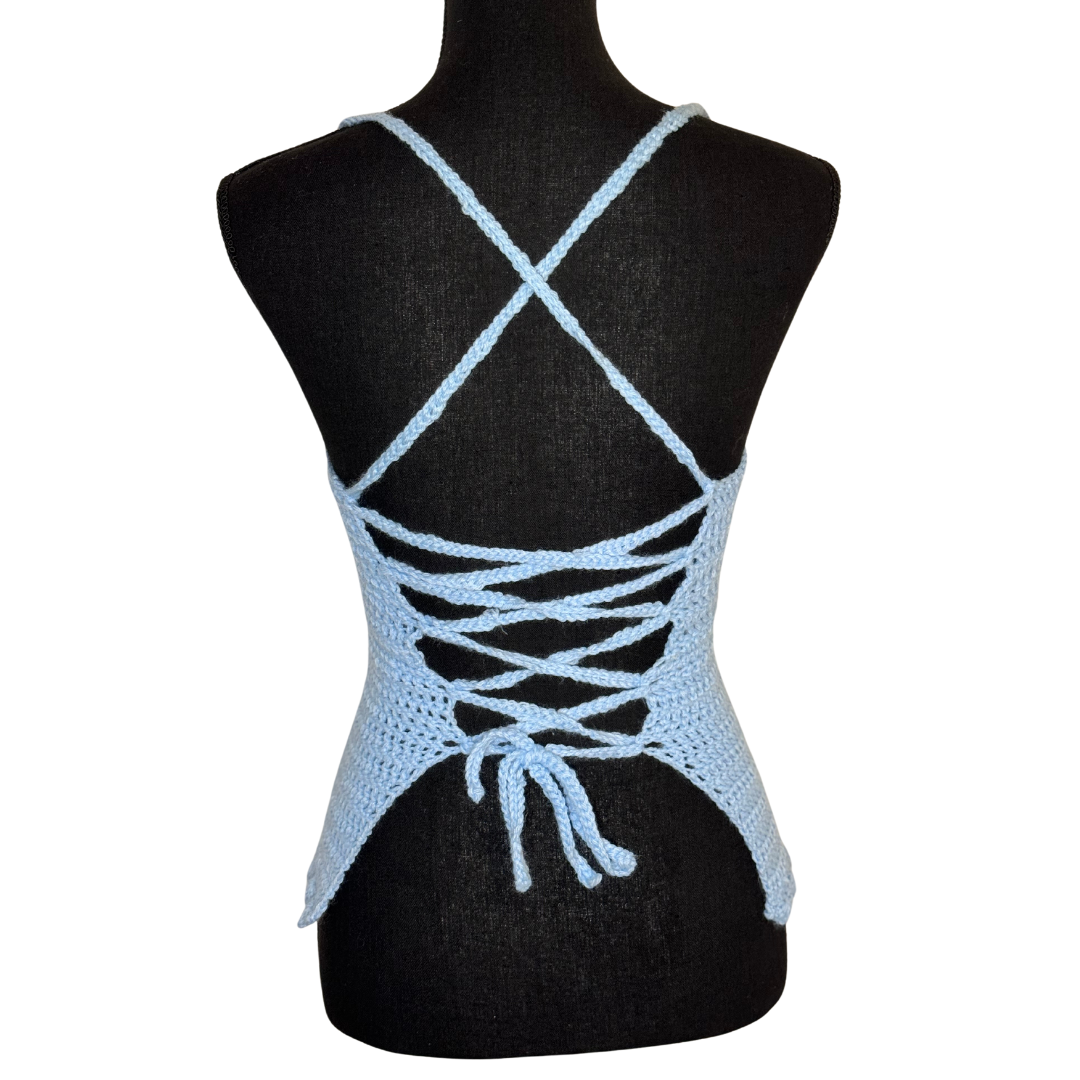 Baby Blue Criss Cross Halter