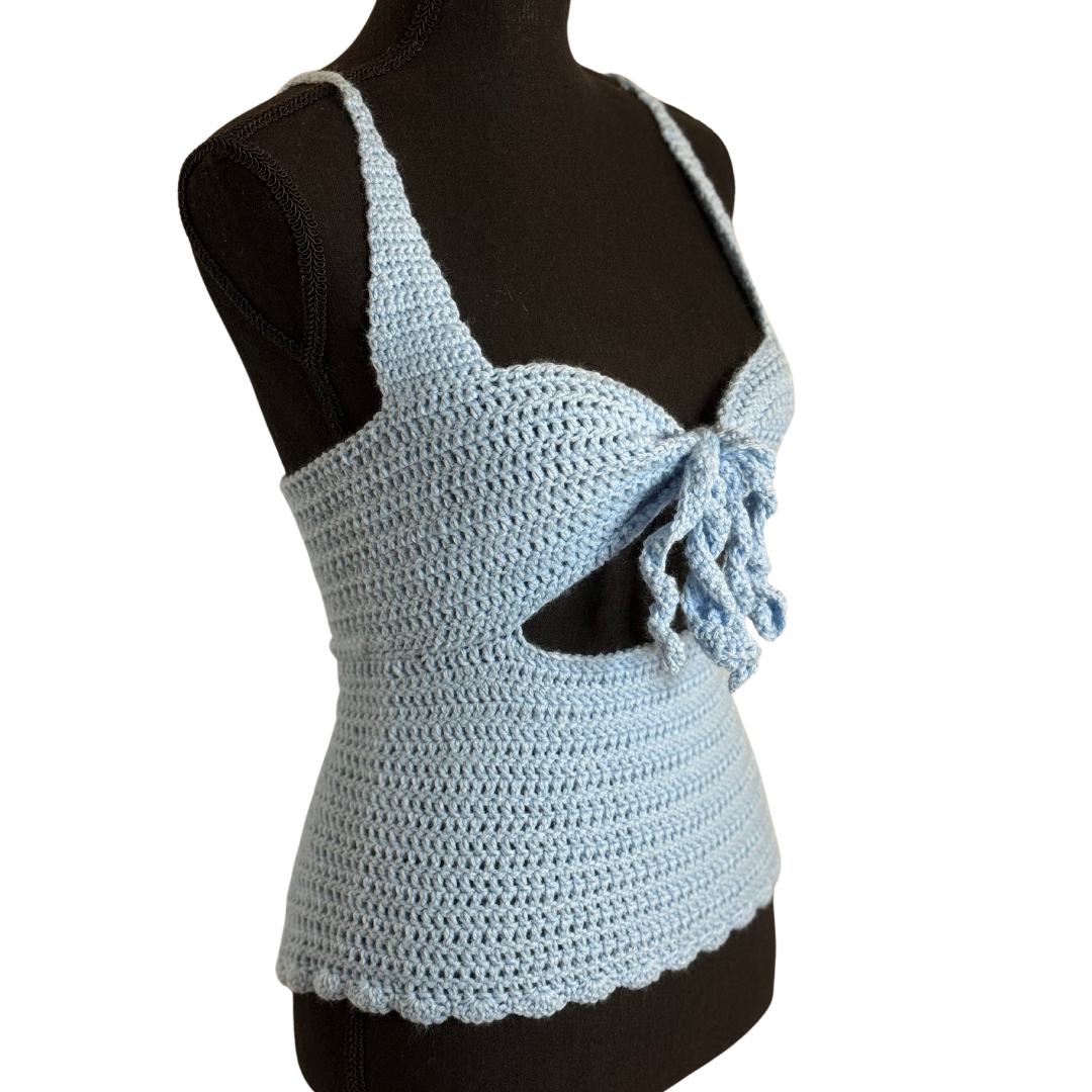 Baby Blue Criss Cross Halter