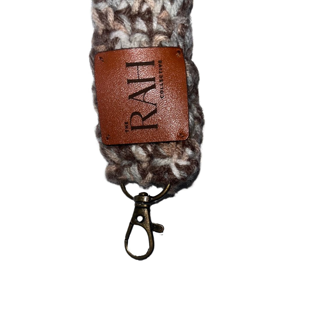 Wristlet Keychain - Brown Speckled