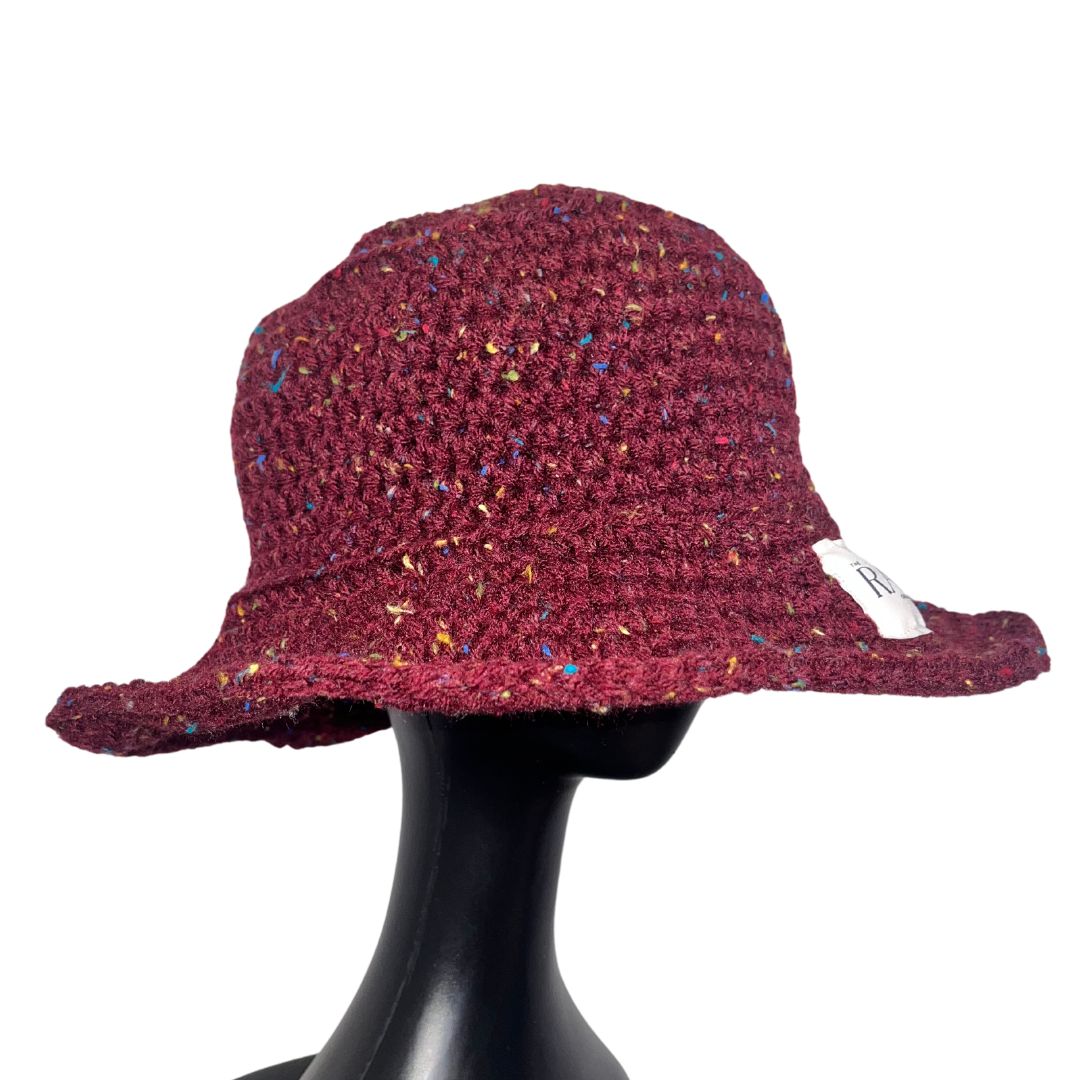 Bucket Hat - Maroon Speckled