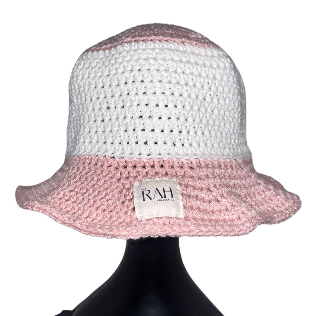 Bucket Hat - White Blush