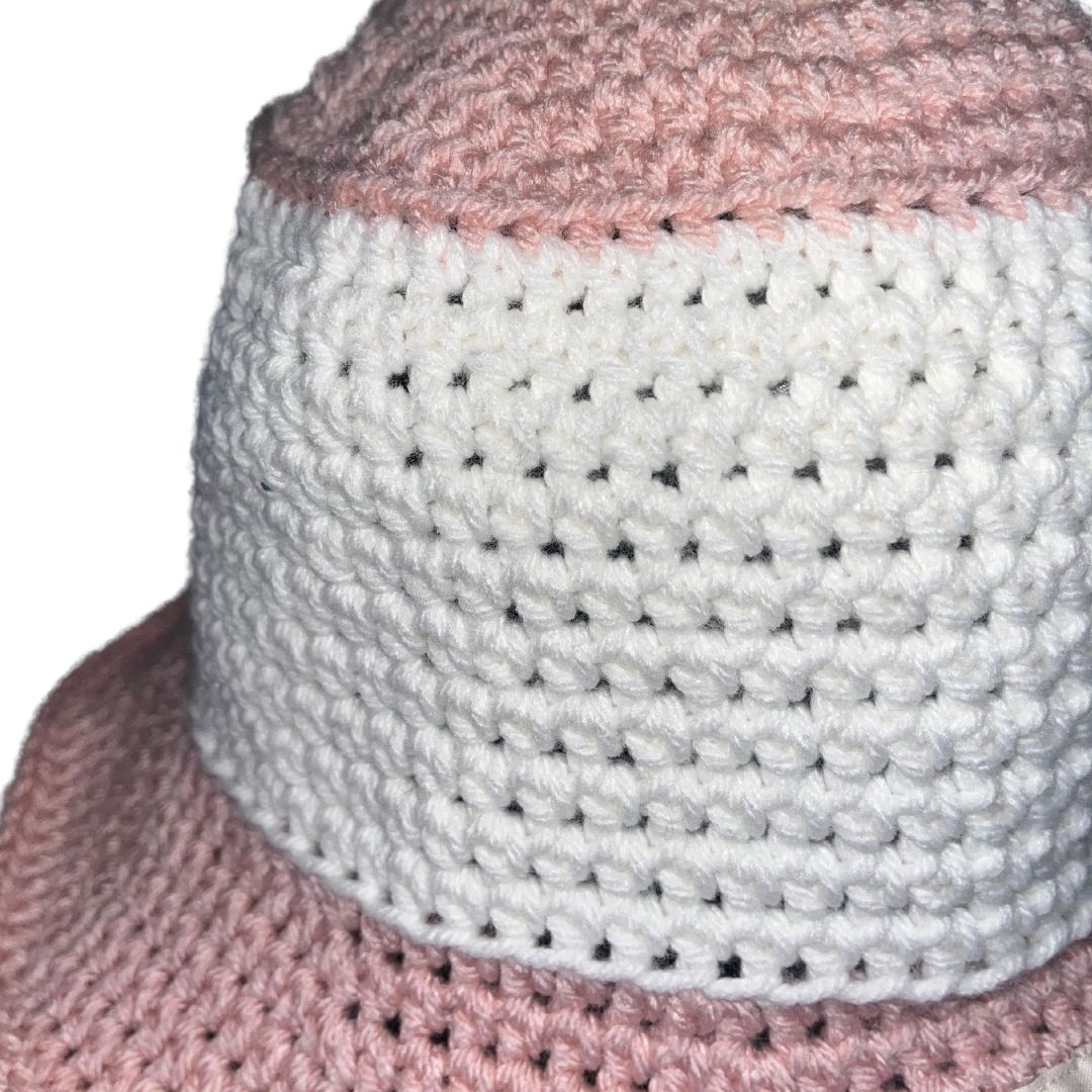 Bucket Hat - White Blush