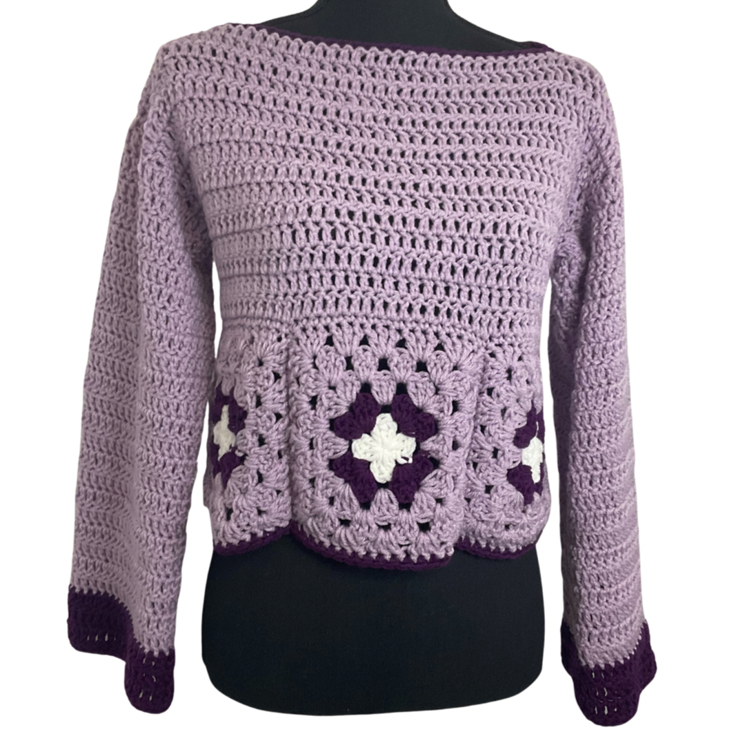 Purple Petal Sweater